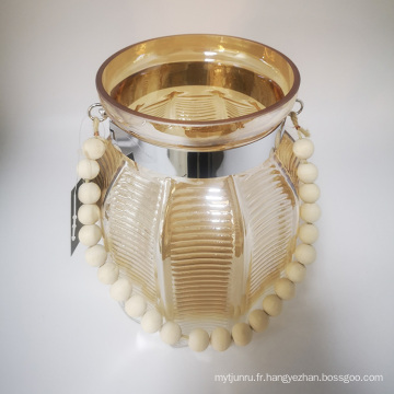 Vase en verre de style coque nacrée légère à thé